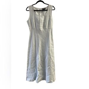 striped linen blend swing dress Gemmi Navy Stripe Swing Dress